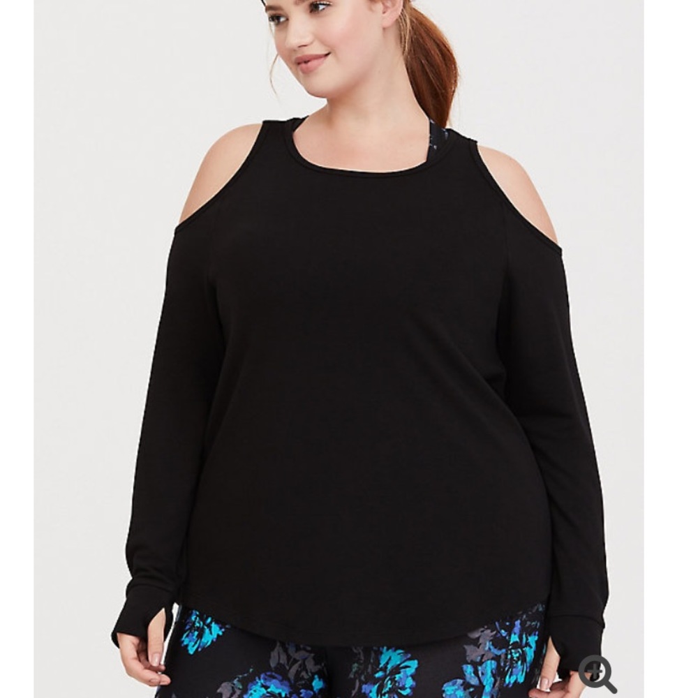 Cold Shoulder French Terry Active Sweatshirt NWOT